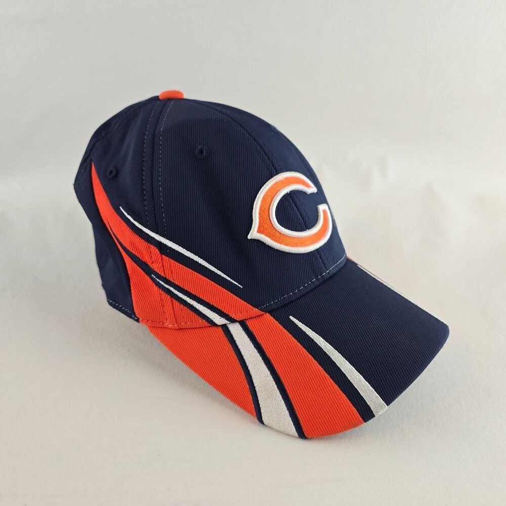 Chicago Bears Hat Mens Fitted Large XL Blue Orange Reebok Sideline Football NFL